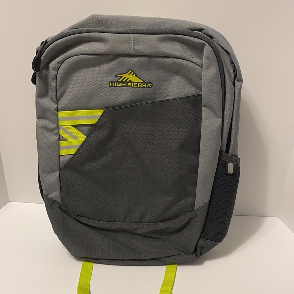 High Sierra Outburst 18” Gray Reflective Backpack with Adjustable Foam Straps - Picture 2 of 9